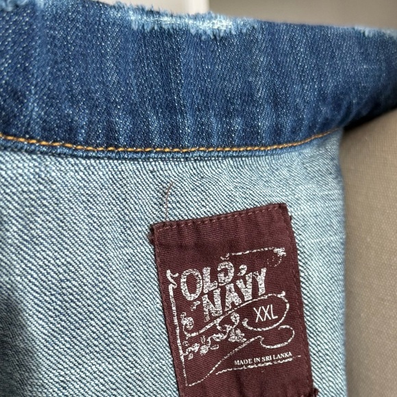 Y2K 2000’s Vintage Old Navy Dark Blue Denim Vest Women’s Size XS/S - Picture 6 of 7